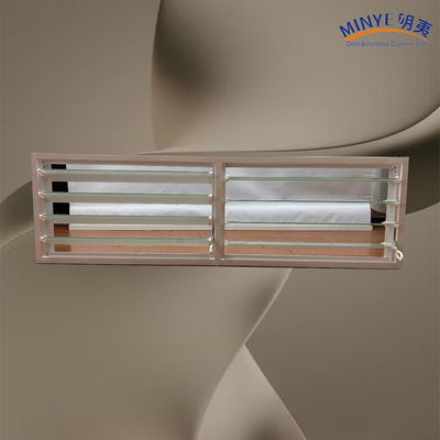 Ventana de persiana de vidrio de aluminio de doble revestimiento con operación de manejo fácil