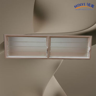 Ventana de persiana de vidrio de aluminio de doble revestimiento con operación de manejo fácil