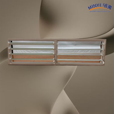 Ventana de persiana de vidrio de aluminio de doble revestimiento con operación de manejo fácil