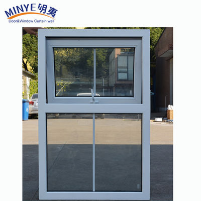 Marco de UPVC y estilo de diseño moderno Ventana de toldo de vidrio doble templado en color blanco