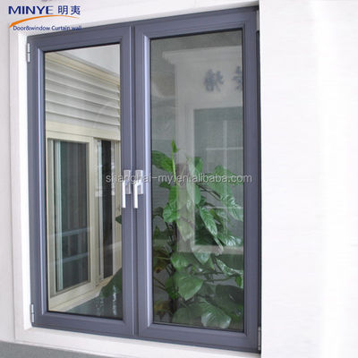 Ventana de aluminio de piso a techo con pantalla de nylon y espesor de perfil de 3,0 mm