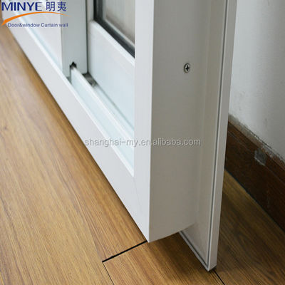 Puerta corredera de vidrio de cocina UPVC impermeable con puerta interior de PVC terminada