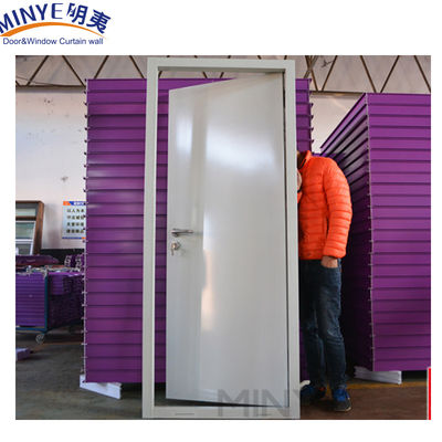Puerta de seguridad de acero exterior antifraude con perfil de vidrio de hierro espesor 0,6 mm 2,0 mm