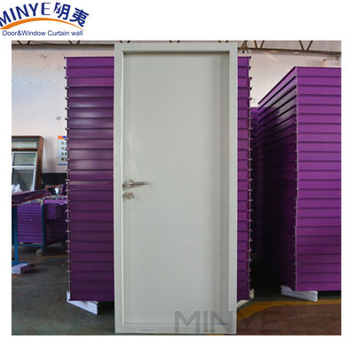 Puerta de seguridad de acero exterior antifraude con perfil de vidrio de hierro espesor 0,6 mm 2,0 mm