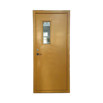 Puerta de seguridad de acero exterior antifraude con perfil de vidrio de hierro espesor 0,6 mm 2,0 mm