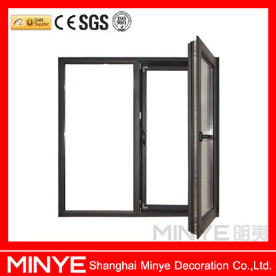 Apartamento de hardware chino o alemán de primer nivel Cuadro de aluminio Ventanas con bisagra lateral