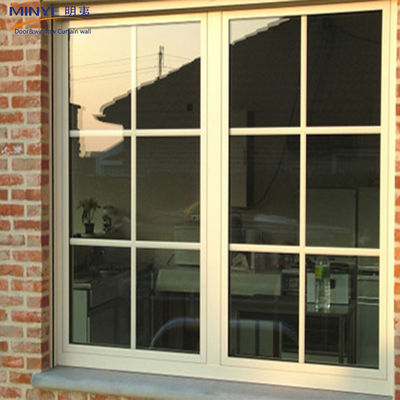 Apartamento de hardware chino o alemán de primer nivel Cuadro de aluminio Ventanas con bisagra lateral