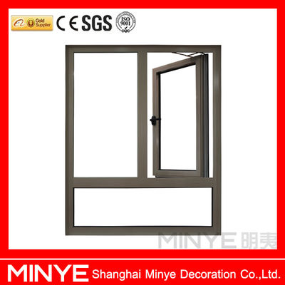 Apartamento de hardware chino o alemán de primer nivel Cuadro de aluminio Ventanas con bisagra lateral