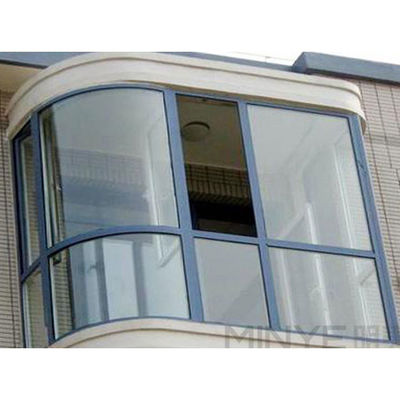 Diseño de ventanas de esquina de balcón de aluminio con apertura horizontal y marco de vidrio templado