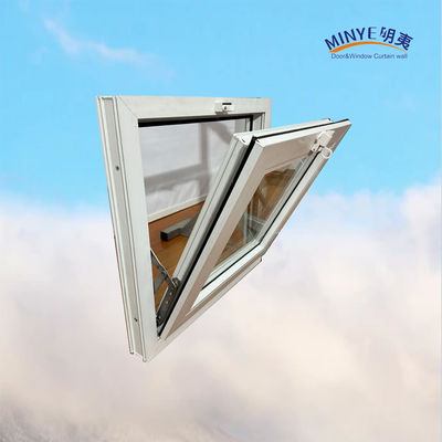 Ventana de doble vidrio templado UPVC en estilo moderno para Australia Marco de plástico
