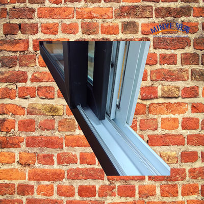 Ventana corredera moderna de UPVC con vidrio de doble color y hardware alemán