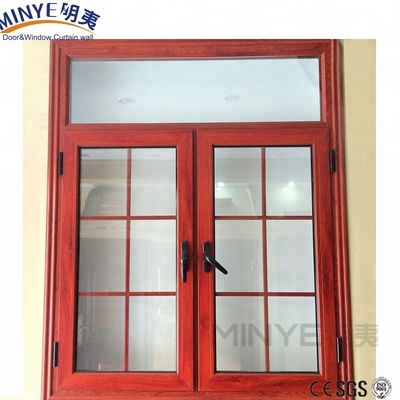 Ventanas de aluminio de doble paneo de patio con vidrio de doble vidrio de estilo americano