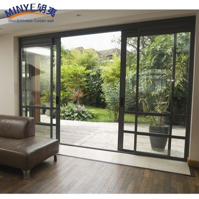 EPDM Sistema de doble sellado de ruptura térmica Puerta corredera de aluminio para aislamiento acústico