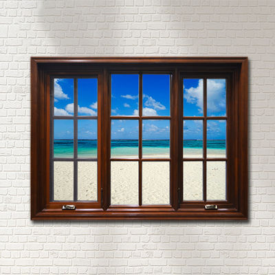 Ventanas de madera de aluminio de MINYE con vidrio templado y personalizable incluido