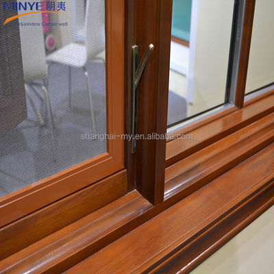 Ventanas de madera de aluminio de MINYE con vidrio templado y personalizable incluido