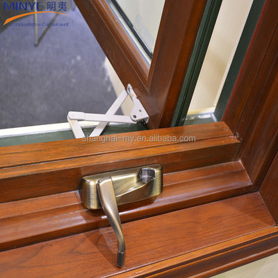 Ventanas de madera de aluminio de MINYE con vidrio templado y personalizable incluido