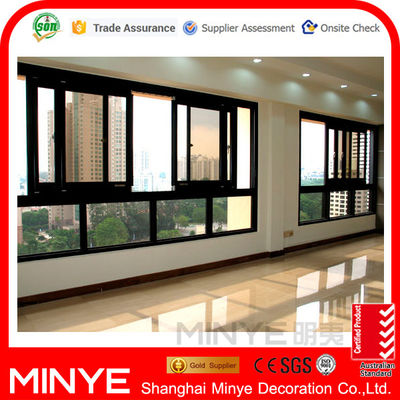 Estilo de diseño postmoderno Ventanas de vidrio de sombra de sol con perfil de aluminio estándar 6063-T5