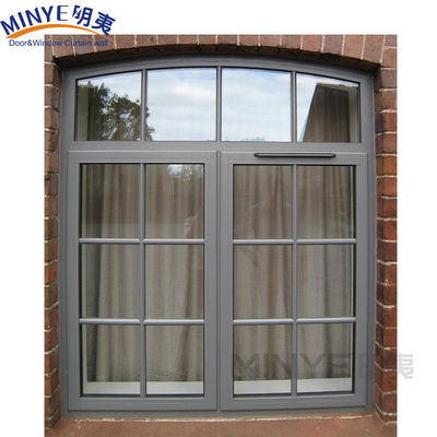 Janela de impacto de doble acristalamiento de aluminio de espesor de perfil de 1,4 mm personalizable para casa