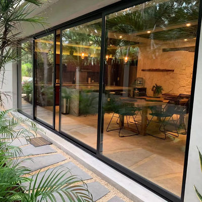 Aislamiento acústico Puertas correderas de vidrio UPVC de estilo francés para flujo interior-exterior sin costuras