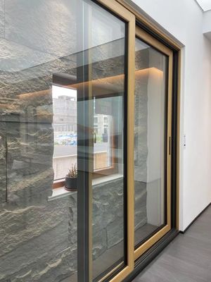 Puerta corredera de perfil de aluminio de la serie GOS-S T110 para sala de conferencias espesor del perfil 2.0 mm