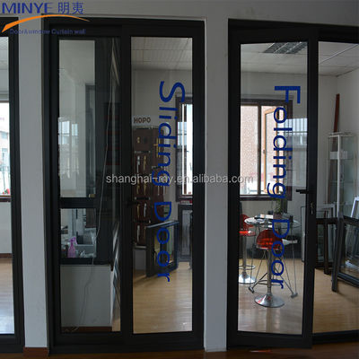 Puerta corredera de perfil de aluminio de la serie GOS-S T110 para sala de conferencias espesor del perfil 2.0 mm