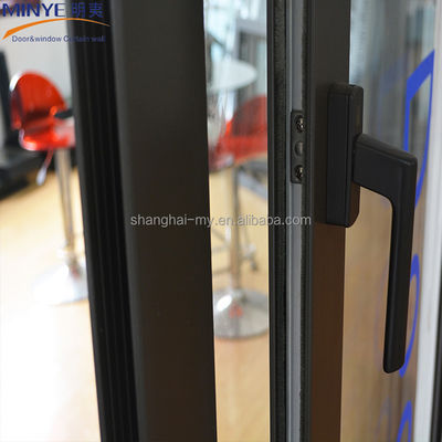 Puerta corredera de perfil de aluminio de la serie GOS-S T110 para sala de conferencias espesor del perfil 2.0 mm