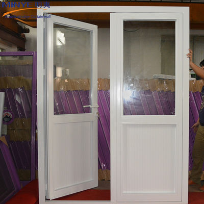 Puerta de cristal de aluminio con doble cristal