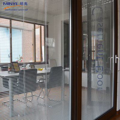 Tamaño personalizado Puerta corredera de aluminio y ventanas con persianas incorporadas al estilo francés