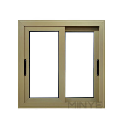 Ventanas corredizas de aluminio de vidrio doble templado con buen sellado y recubrimiento en polvo