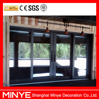 Ventanas corredizas de aluminio de vidrio doble templado con buen sellado y recubrimiento en polvo