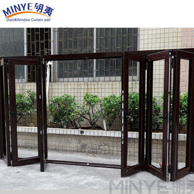 Sistema de puertas de vidrio plegable de aluminio impermeable y aislante térmico personalizable