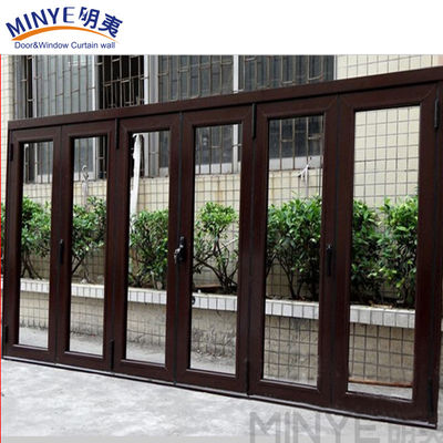 Sistema de puertas de vidrio plegable de aluminio impermeable y aislante térmico personalizable