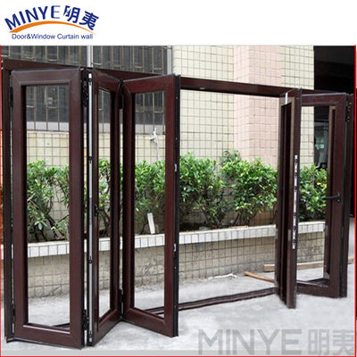 Sistema de puertas de vidrio plegable de aluminio impermeable y aislante térmico personalizable