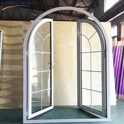 Hardware alemán y material de aleación de aluminio utilizado para puertas francesas con arco UPVC Puerta de entrada principal