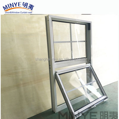 Diseño moderno de estilo europeo-americano de aluminio ventanas correderas con perfil de aluminio