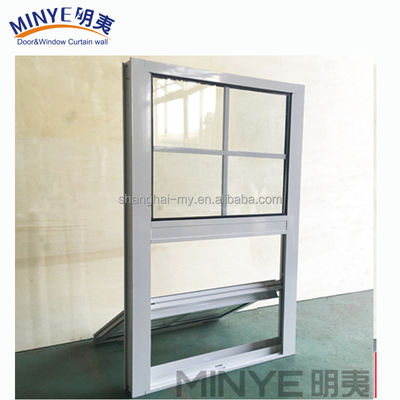 Diseño moderno de estilo europeo-americano de aluminio ventanas correderas con perfil de aluminio
