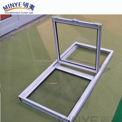Diseño moderno de estilo europeo-americano de aluminio ventanas correderas con perfil de aluminio