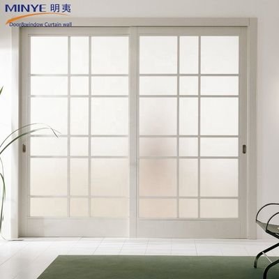 Ventana corredera de recepción de vidrio de doble cristal con construcción de perfil de aluminio
