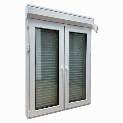 Ventana de PVC de perfil fijo deslizante personalizada con función de aislamiento térmico y persiana