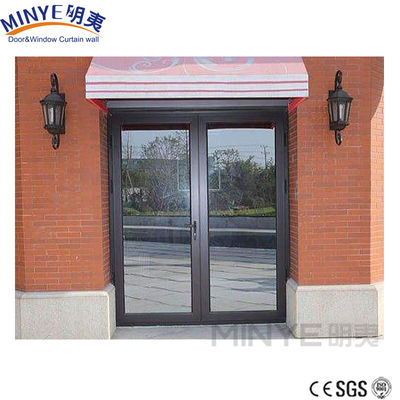 Puerta principal de aluminio con hardware de Alemania y acabado de revestimiento PVDF