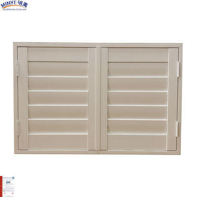 Ventana de plantación de perfil de aluminio de vidrio doble templado con espesor de perfil de 1,4 mm