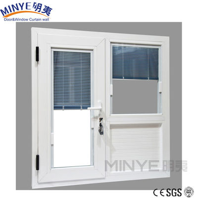 Moderno estilo de diseño Aluminio Casement Ventanas con Fly Screen y Louver Rolling