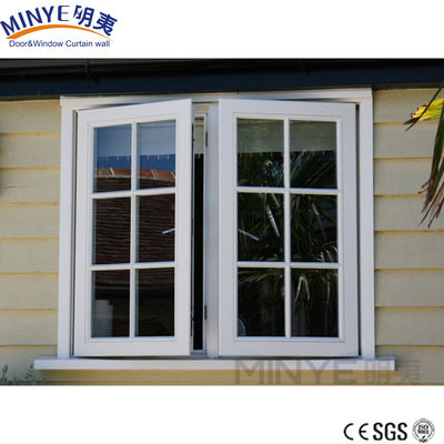 Moderno estilo de diseño Aluminio Casement Ventanas con Fly Screen y Louver Rolling