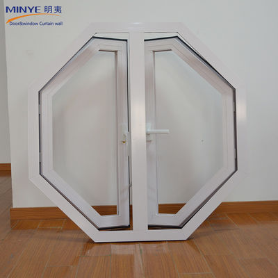 Ventanas de aluminio oscilante de forma especial con forma personalizada y vidrio doble templado