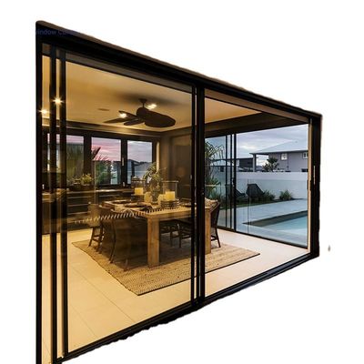 2.0mm espesor del perfil de vidrio de aluminio moderno ventanas correderas y puertas para el interior