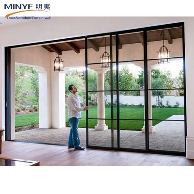 2.0mm espesor del perfil de vidrio de aluminio moderno ventanas correderas y puertas para el interior