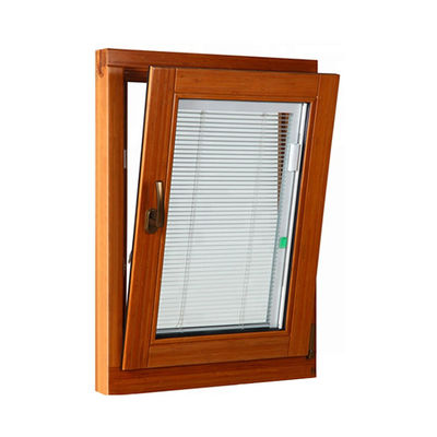 Villa de apertura vertical de aluminio de la cadena Winder Ventana colgada superior con y revelar la madera