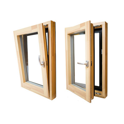 Villa de apertura vertical de aluminio de la cadena Winder Ventana colgada superior con y revelar la madera