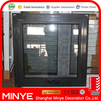 Ventana suspendida de aleación de aluminio con malla de pantalla de fibra de vidrio y vidrio doble templado