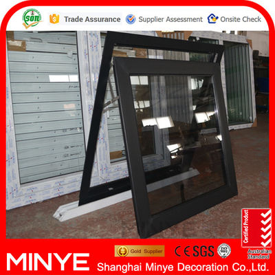 Ventana suspendida de aleación de aluminio con malla de pantalla de fibra de vidrio y vidrio doble templado